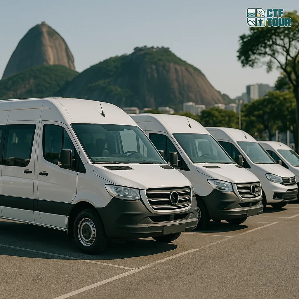 Opções de Veículos: Vans 15, 18, 20 Lugares e Micro-ônibus